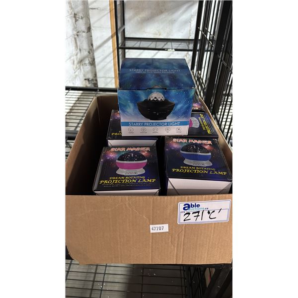 BOX OF ROTATING START PROJECTION LAMPS