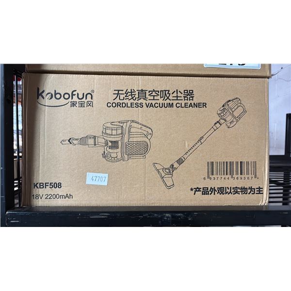 KOBOFUN CORDLESS VACUUM CLEANER:  MODEL KBF508