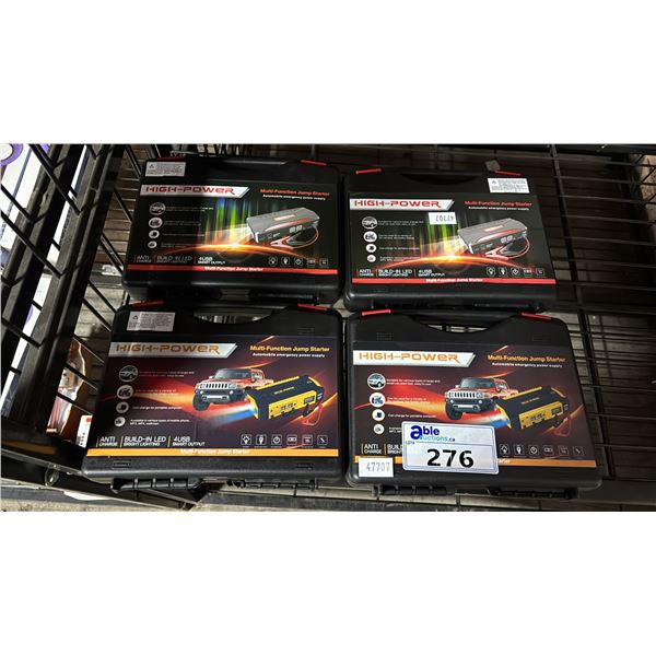 (4) HIGH-POWER MULTI-FUNCTION JUMP STARTERS