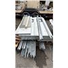Image 1 : PALLET OF ASSORTED DOORS, METAL BARS, METAL RODS & MORE
