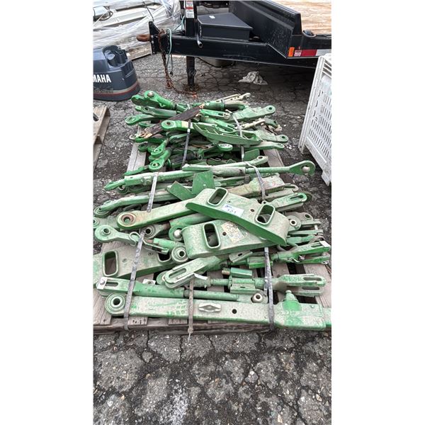 2 PALLETS OF ASSORTED TRACTOR HITCH PARTS