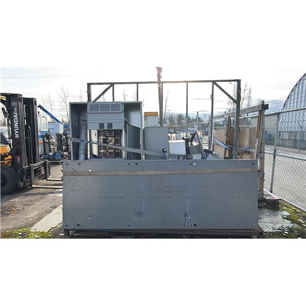 PALLET OF ASSORTED ITEMS INCLUDING; R&M LOADMATE LM10 CHAIN HOIST, ELECTRICAL BOXES, PVC PIPE &
