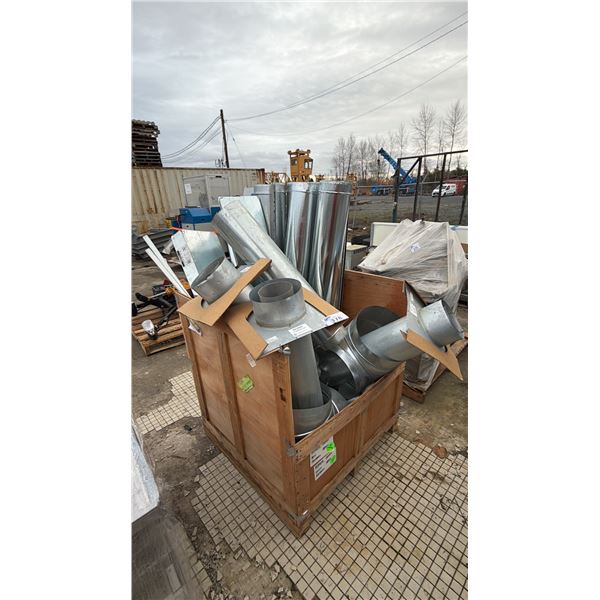 CRATE OF ASSORTED FURNACE PIPING