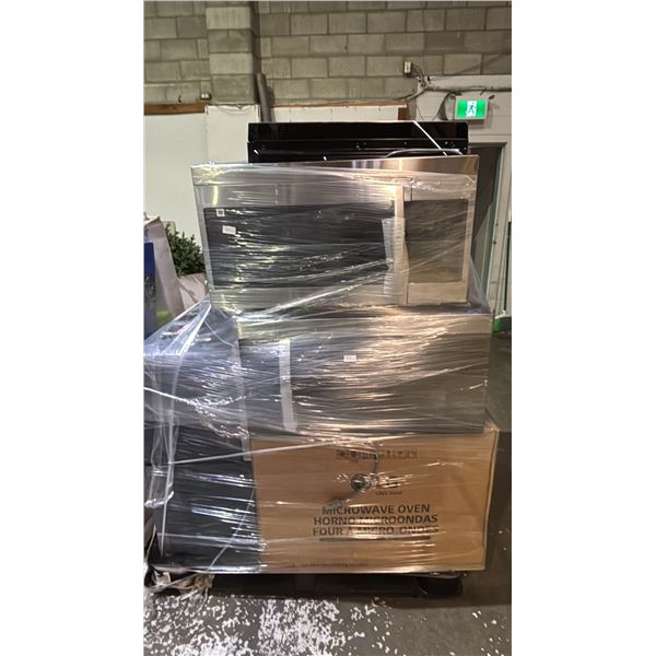 PALLET OF ASSORTED MICROWAVE OVENS *UNKNOWN WORKING CONDITION, MAY BE MISSING PIECES*