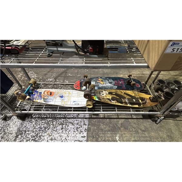 (3) ASSORTED SKATEBOARDS