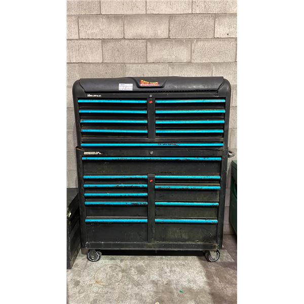 19-DRAWER & FLIP TOP PORTABLE TOOLBOX WITH ASSORTED TOOL CONTENTS (NO KEYS)