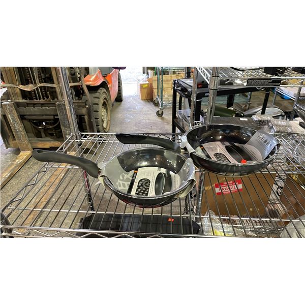 PAIR OF *NEW* KURAIDORI NON-STICK SKILLETS 10" & 8"