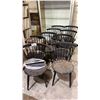 Image 1 : (9) WOOD DINING CHAIRS (SOME DAMAGED)