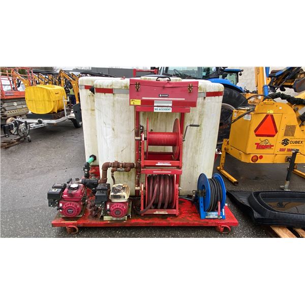 METAL SKID PLATE MOUNTED DUAL MOTOR SPRAYER SYSTEM WITH 2 TANKS