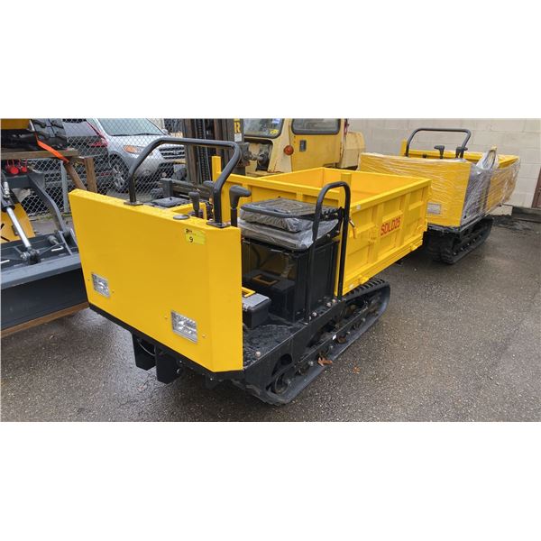SDLANCH SDLD25 YELLOW RIDE ON GAS POWERED MINI CRAWLER DUMPER, 3 SPEED WITH 9"