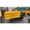 Image 4 : SDLANCH SDLD25 YELLOW RIDE ON GAS POWERED MINI CRAWLER DUMPER, 3 SPEED WITH 9"