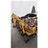 Image 1 : AGT INDUSTRIAL QK20R YELLOW GAS POWERED 23 HP RUBBER TRACK MINI EXCAVATOR WITH ATTACHED