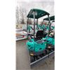Image 2 : AGT INDUSTRIAL QK16R TEAL GAS POWERED RUBBER TRACK MINI EXCAVATOR WITH ATTACHED