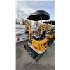 Image 2 : SDLANCH SDLE18 YELLOW 15 HP GAS POWERED RUBBER TRACK MINI EXCAVATOR WITH ATTACHED DIGGING BUCKET,