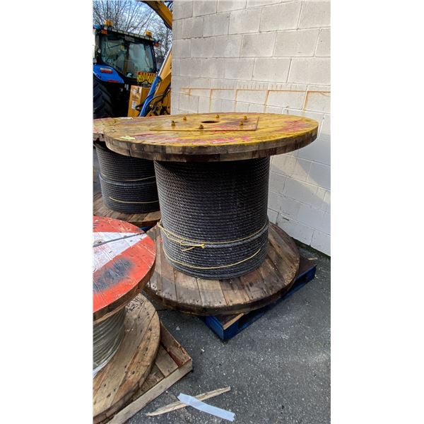 LARGE SPOOL OF GALVANIZED PLATED CABLING