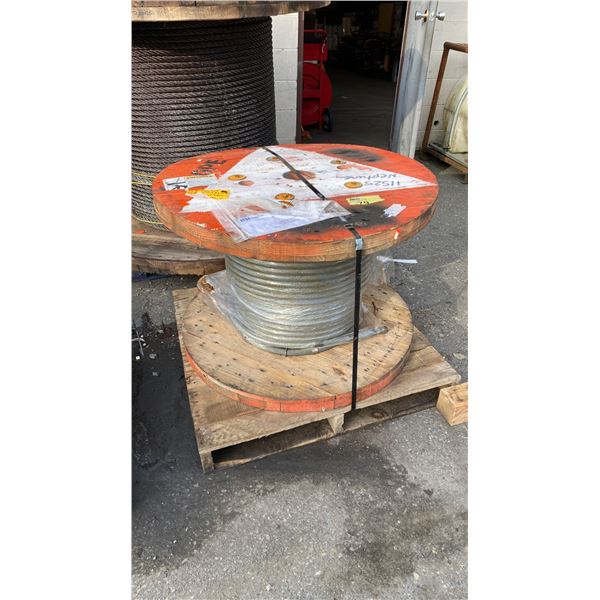 LARGE SPOOL OF GALVANIZED PLATED CABLING