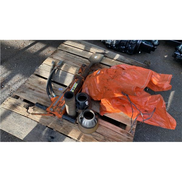 HYDRAULIC DEMOLITION HAMMER WITH BIT & ASSORTED REPLACEMENT TEETH