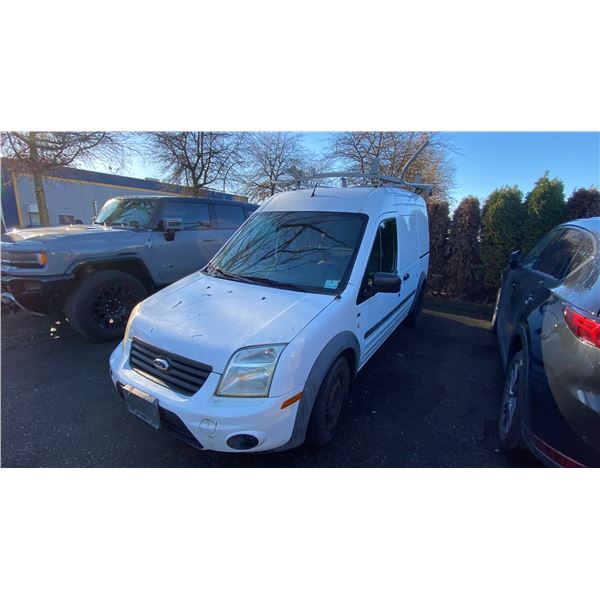 2010 FORD TRANSIT CONNECT XLT, 4DR VAN, WHITE, VIN NM0LS7BN7AT034863,
