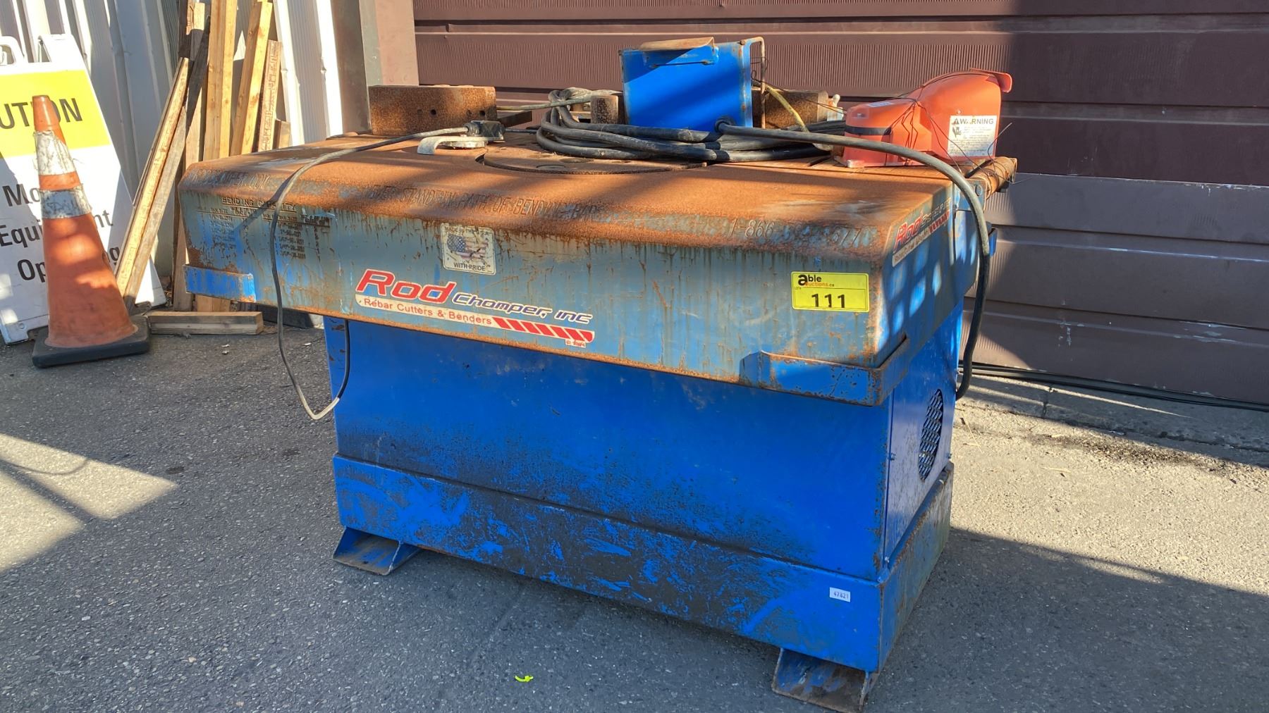 ROD CHOMPER BRE11 BLUE INDUSTRIAL 220V, 3 PHASE, 10HP REBAR BENDER WITH ...