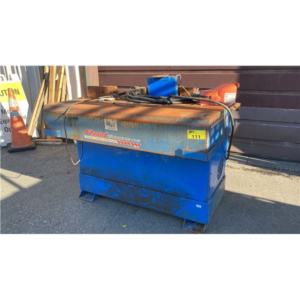 ROD CHOMPER BRE11 BLUE INDUSTRIAL 220V, 3 PHASE, 10HP REBAR BENDER WITH 2- 20' INFEED &