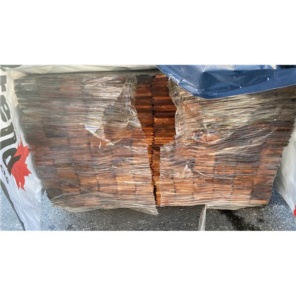 PALLET OF TONGUE & GROOVE WOOD CLADDING APPROX 24"L X 3.5"W X 1/2" THICK