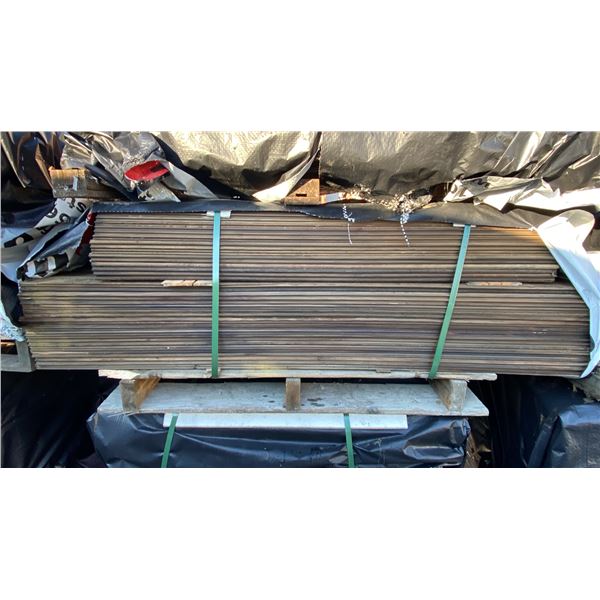PALLET OF TONGUE & GROOVE WOOD CLADDING APPROX 3.5"W X 1/2" THICK *ASSORTED LENGTHS*