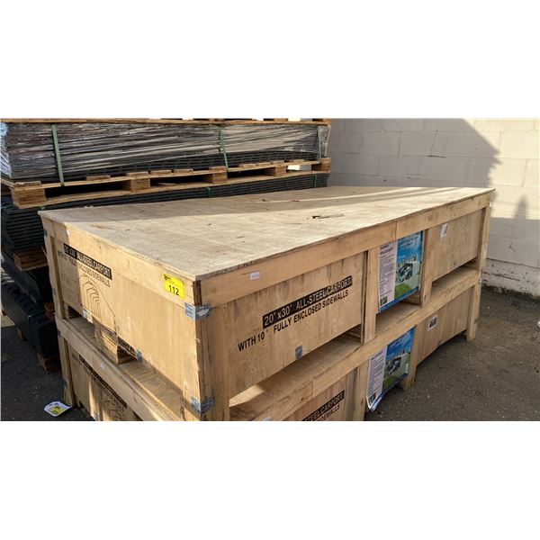 SDLANCH SDLC2030FT 20' X 30' ALL STEEL HIGH END CARPORT W/ ENCLOSED SIDEWALLS *IN WOODEN CRATE*