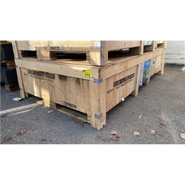 SDLANCH SDLC2030FT 20' X 30' ALL STEEL HIGH END CARPORT W/ ENCLOSED SIDEWALLS *IN WOODEN CRATE*