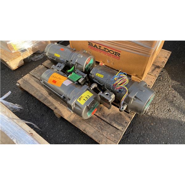 3 BALDOR 1HP ELECTRIC MOTORS
