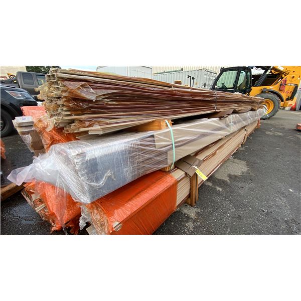 LIFT OF LIGHT WOOD GRAIN COMPOSITE CLADDING BOARDS APPROX 18'L