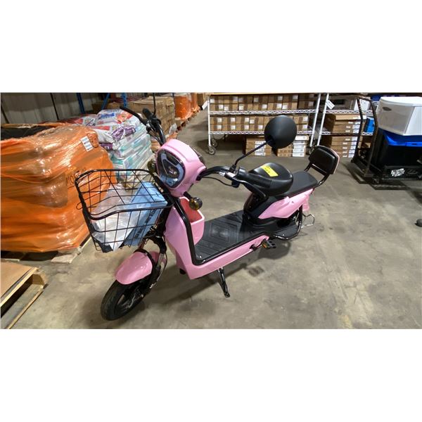 IREV 2 WHEELED ELECTRIC MINI MOTORCYCLE WITH PASSENGER SEAT *HAS KEYS & CHARGER, COLOR PINK*