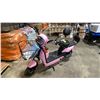 Image 1 : IREV 2 WHEELED ELECTRIC MINI MOTORCYCLE WITH PASSENGER SEAT *HAS KEYS & CHARGER, COLOR PINK*