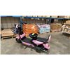 Image 2 : IREV 2 WHEELED ELECTRIC MINI MOTORCYCLE WITH PASSENGER SEAT *HAS KEYS & CHARGER, COLOR PINK*