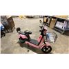Image 4 : IREV 2 WHEELED ELECTRIC MINI MOTORCYCLE WITH PASSENGER SEAT *HAS KEYS & CHARGER, COLOR PINK*