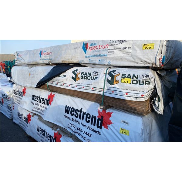 PALLET OF SANGROUP WOODEN PLANKS (146"W 46"D 17"H) *UNKNOWN AMOUNT*