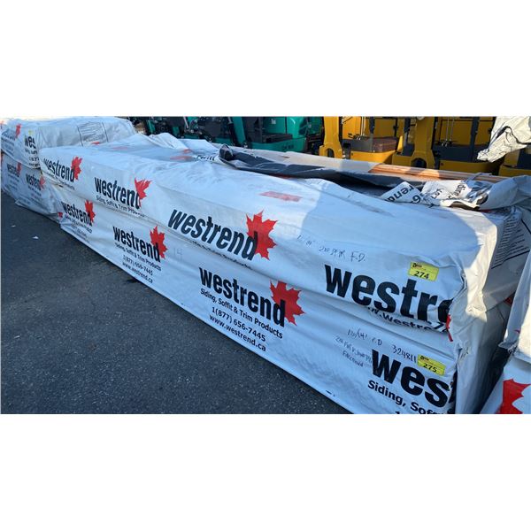 PALLET OF WESTREND TONGUE & GROOVE 2X6 WOODEN PLANKS (146"W 42"D 15"H) *UNKNOWN AMOUNT*