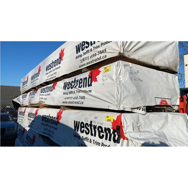 PALLET OF WESTREND TONGUE & GROOVE 2X6 WOODEN PLANKS (193"W 42"D 18"H) *APPROX. 88 PCS*