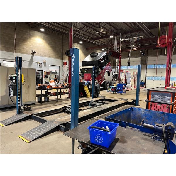 CHALLENGER LIFTS 4P14EFX 4 POST DRIVE ON BED HYDRAULIC INDUSTRIAL VEHICLE HOIST,
