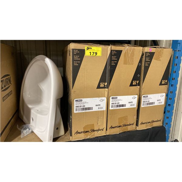 4 AMERICAN STANDARD 996001020 MEZZO WHITE SEMI-COUNTERTOP SINKS