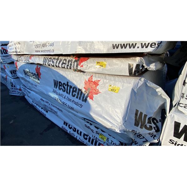 PALLET OF WESTREND TONGUE & GROOVE 1X4 WOODEN PLANKS (120"W 42"D 18"H) *UNKNOWN AMOUNT*