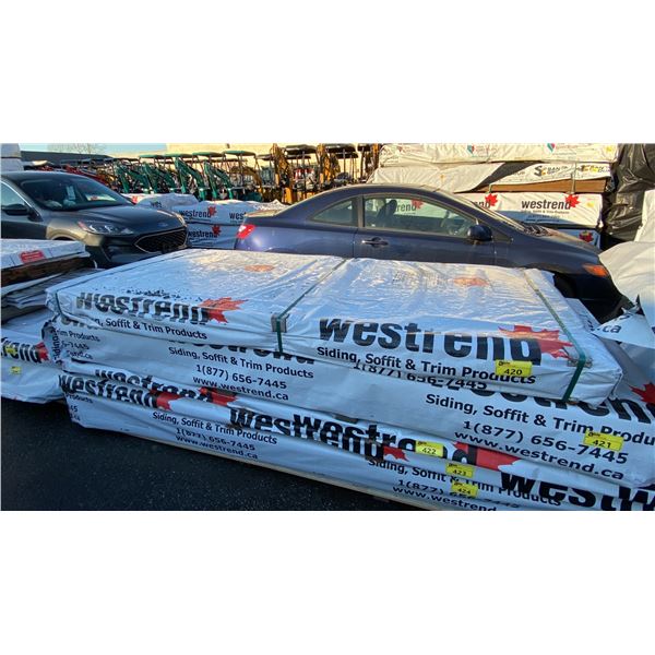 PALLET OF WESTREND 4X8 GREY COMPOSITE SHEETS (96"W 48"D 8"H) *UNKNOWN AMOUNT*