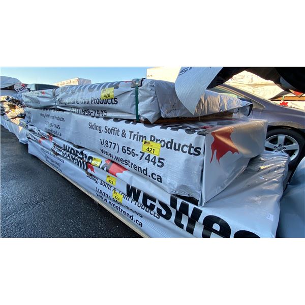 PALLET OF WESTREND 4X9 SMOOTH GREY COMPOSITE BOARD (108"W 48"D 11"H) *UNKNOWN