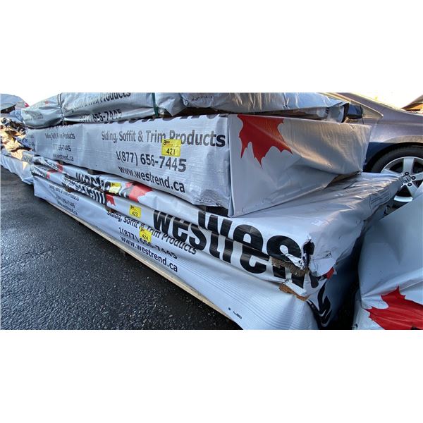PALLET OF WESTREND 4X10 SMOOTH GREY COMPOSITE BOARDS (120"W 49"D 4"H) *UNKNOWN AMOUNT*