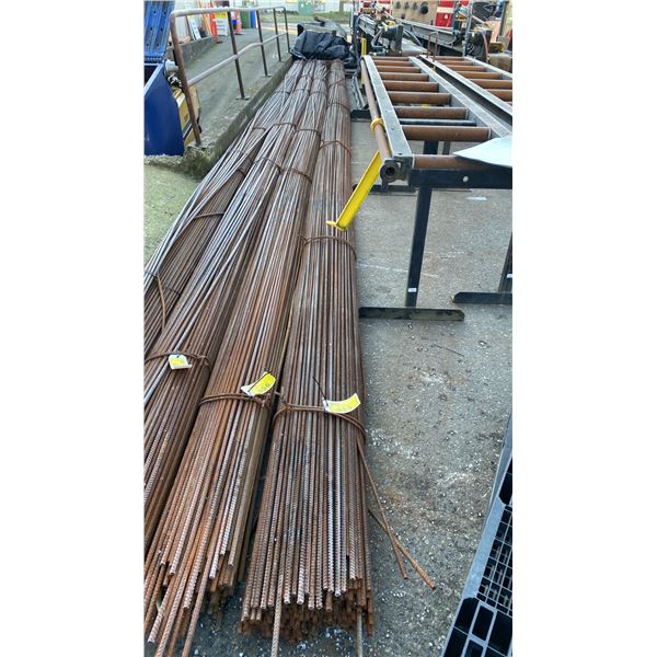 APPROX 35' L BUNDLE OF INDUSTRIAL REBAR