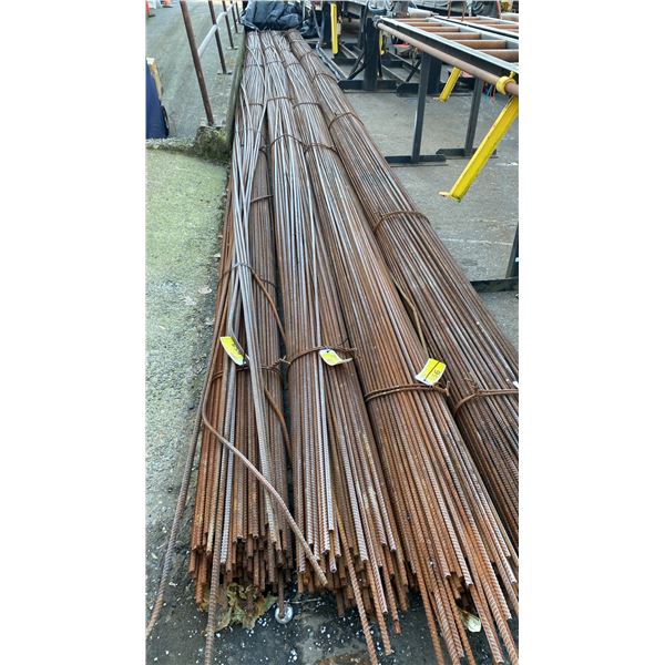 APPROX 35' L BUNDLE OF INDUSTRIAL REBAR
