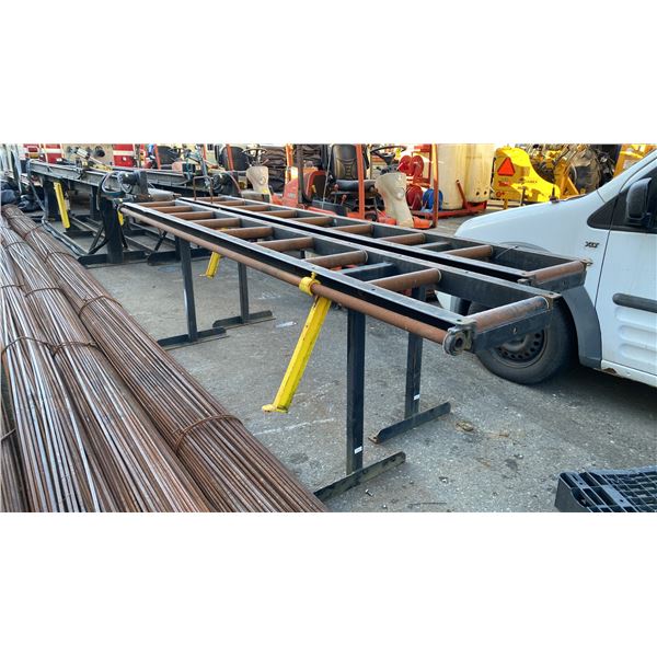 PAIR OF 10' HEAVY DUTY MATERIAL ROLLERS