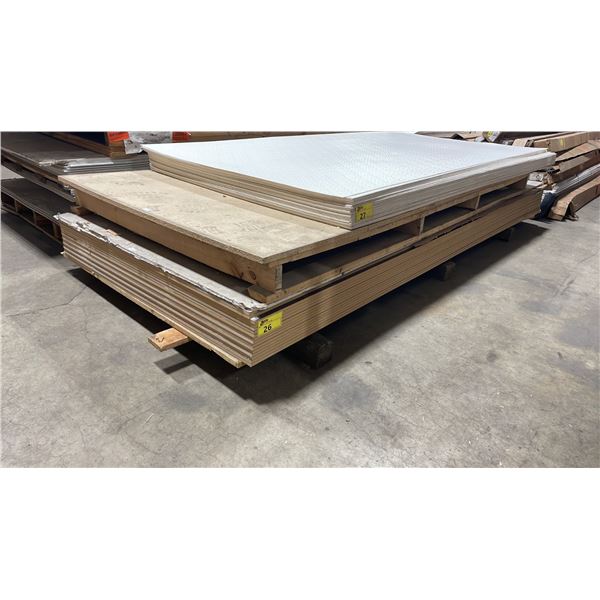 PALLET OF 4 X 10 LAMINATE BOARDS (120"W X 48"D X 13"H) *UNKNOWN QUANTITY*