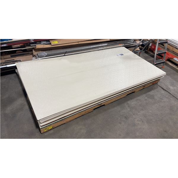 PALLET OF OFF WHITE COMPOSITE PANELS APPROX 8.5' X 4.5'