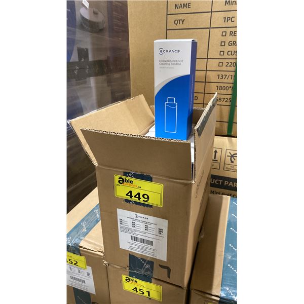 7- 1L BOTTLES OF ECOVACS DEEBOT CLEANING SOLUTION FOR OMNI X1 & X1 TURBO SERIES