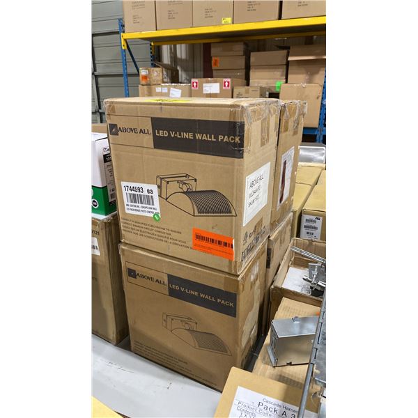 4- ABOVE ALL WL-26404PC 26W BRONZE LED V-LINE WALL PACKS